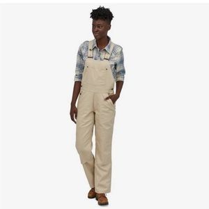 Patagonia All Seasons Hemp Canvas Bib Overalls Pumice Womens XS Lightweight